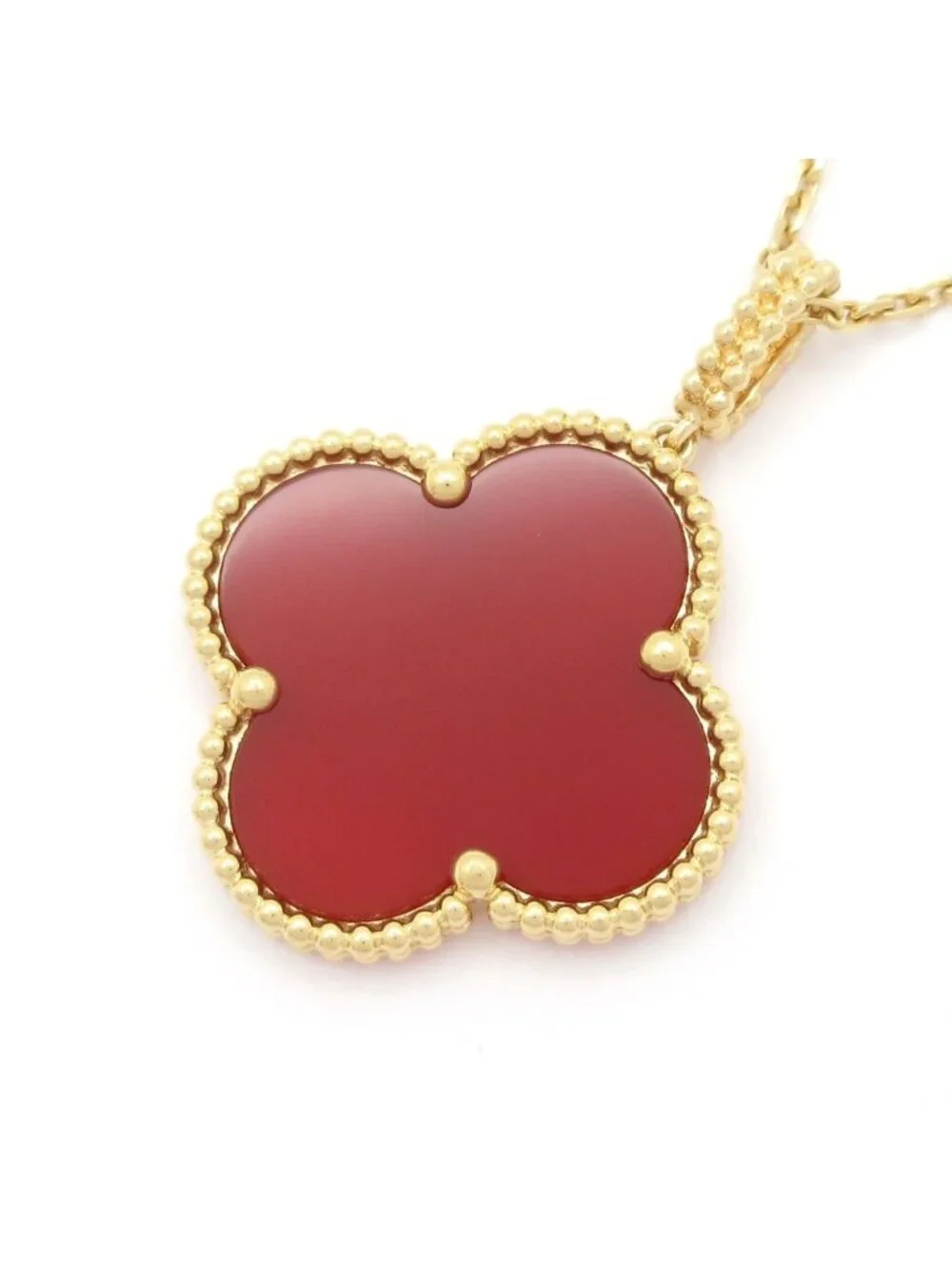 Van Cleef & Arpels Necklace Magic Alhambra Long 18k Pink Gold Carnelian